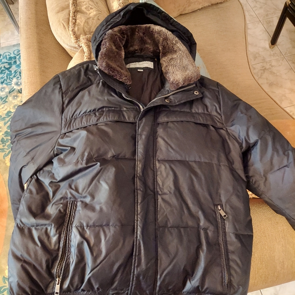 ANDREW MARC Jacket/Coat. XXL Dark Blue.